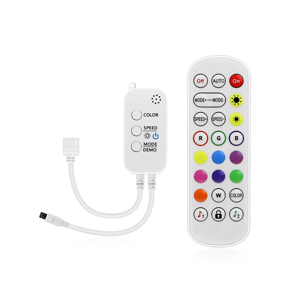 Smart home bluetooth kontrol 30m ir fjernbetjening musik blinkende smart house belysning led strip lys dæmper tilbehør: 1 split 1