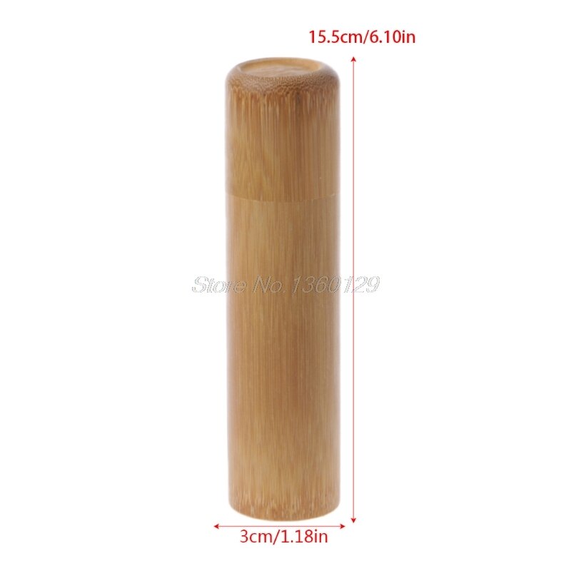 Tube de bambou boîte à thé hermétique petit récipient épices pot de stockage avec couvercle 4 taille: 15.5cm