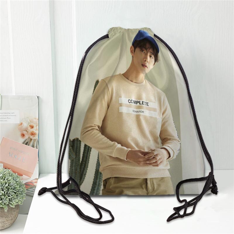 Nam Joo Hyuk Drawstring Backpack Women Men Causal Travel Bags Softback Storage Bags Ladies Shopping Bags 20201102