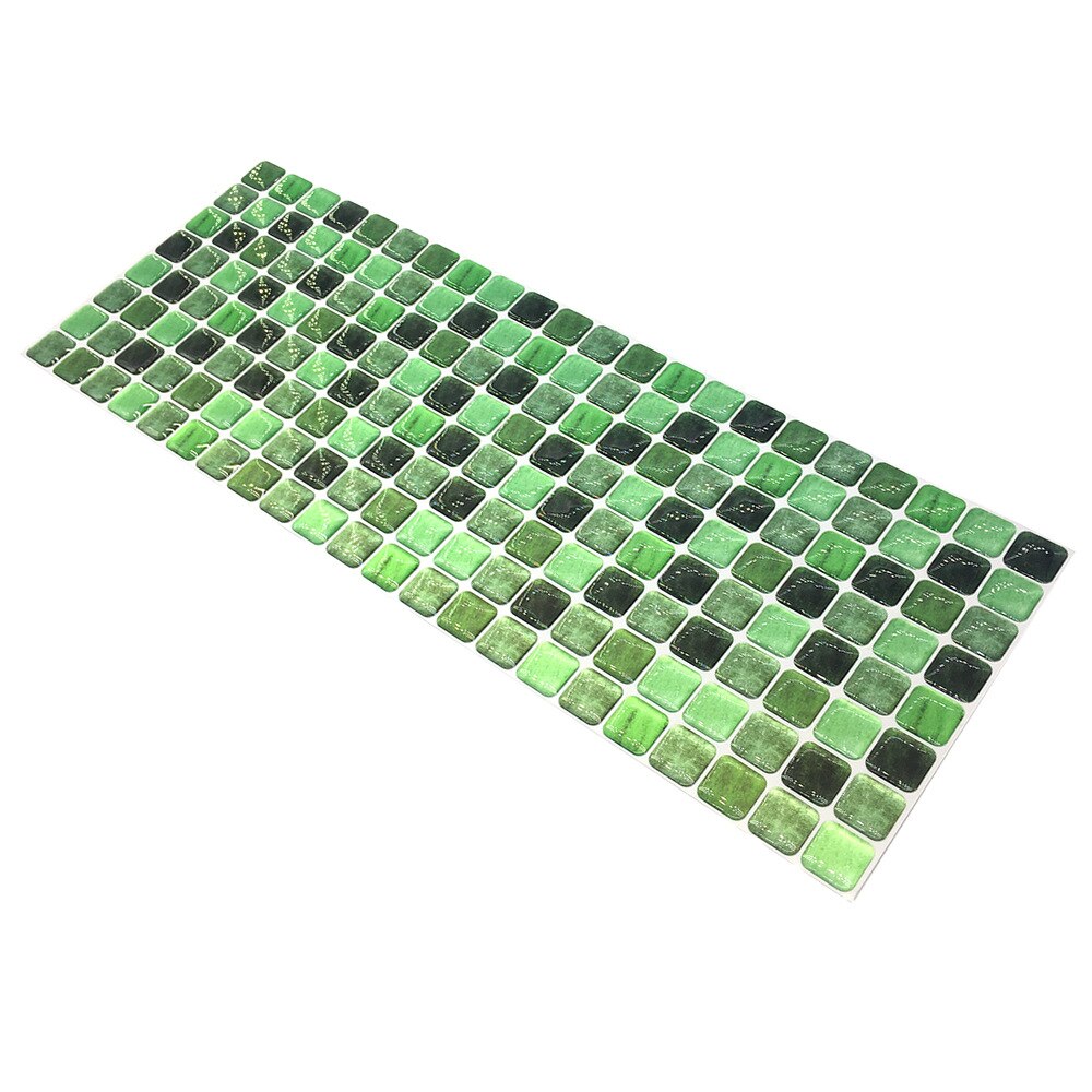 3d klassiske sildeben epoxy vægklistermærke køkken flise klistermærke stænktæt klistermærke avanceret anti-mold diy badeværelse dekoration: Grøn