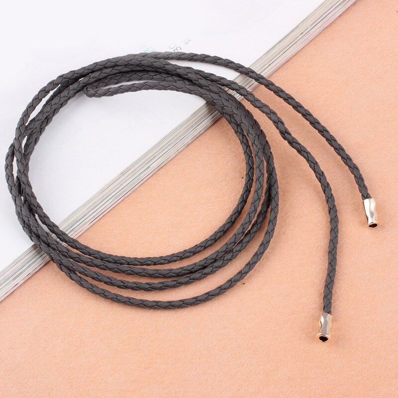 Vrouwen Lange Taille Touw Effen Kleur Dunne Taille Ketting Voor Jurken Vrouwelijke Gevlochten Taille Riem Eenvoudige Tailleband Lady Haaraccessoires: Donkergrijs