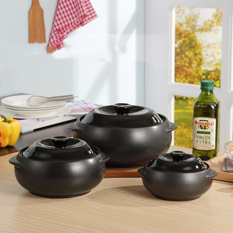 Casserole en céramique avec couvercle jaune, ustensile de cuisine domestique, 0,5 l