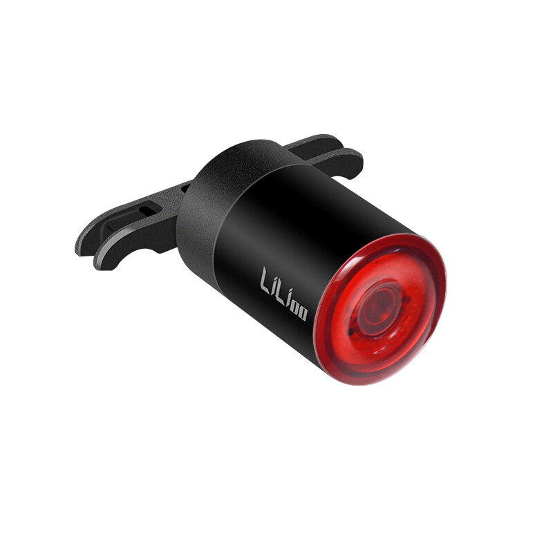 Bicycle Touch Smart Sensor Taillight Brake Vibration Induction Bike Rear Light USB Fast Charge MTB Road Bicycle Tail Light: Black Saddle