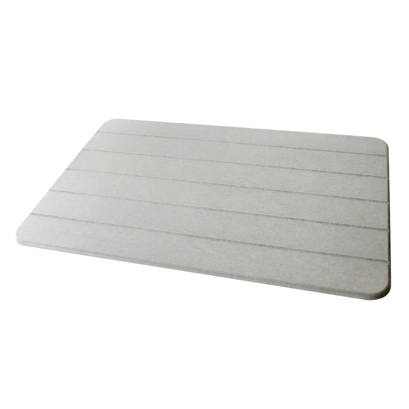 Alfombra de baño de piedra de diatomita para interiores, estera suave de barro de diatomita, absorción de agua, estera de ducha de piedra de diatomita de secado rápido, alfombras de entrada: Azul