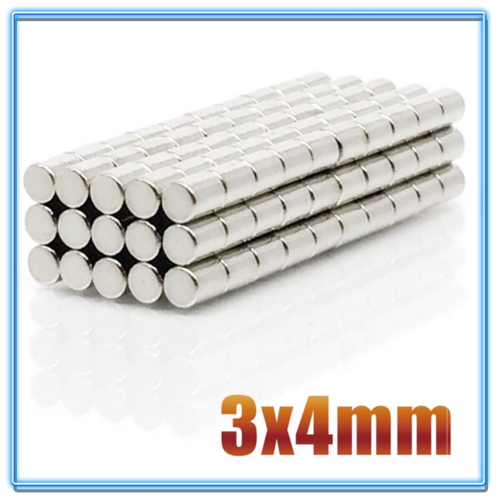 500Pcs Mini Kleine N35 Ronde Magneet 3X1 3X1.5 3X2 3X4 3X5 3X10 Mm Neodymium Magneet Permanente Ndfeb Super Sterke Krachtige Magneten: 3x4(500pcs)