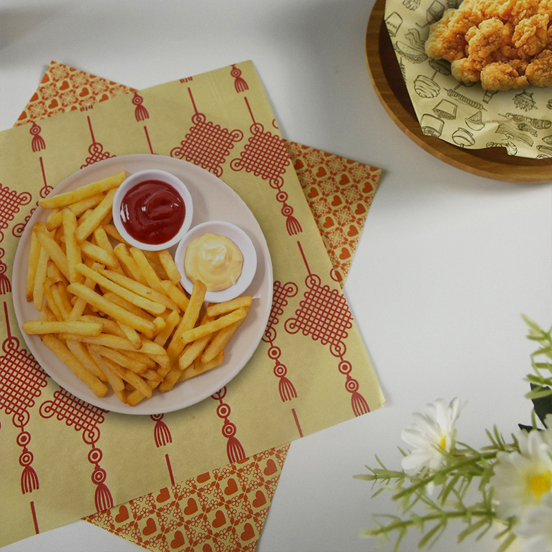 Absorberende Papir til matte - 50 Stk - burger, Pommes Frites & baking