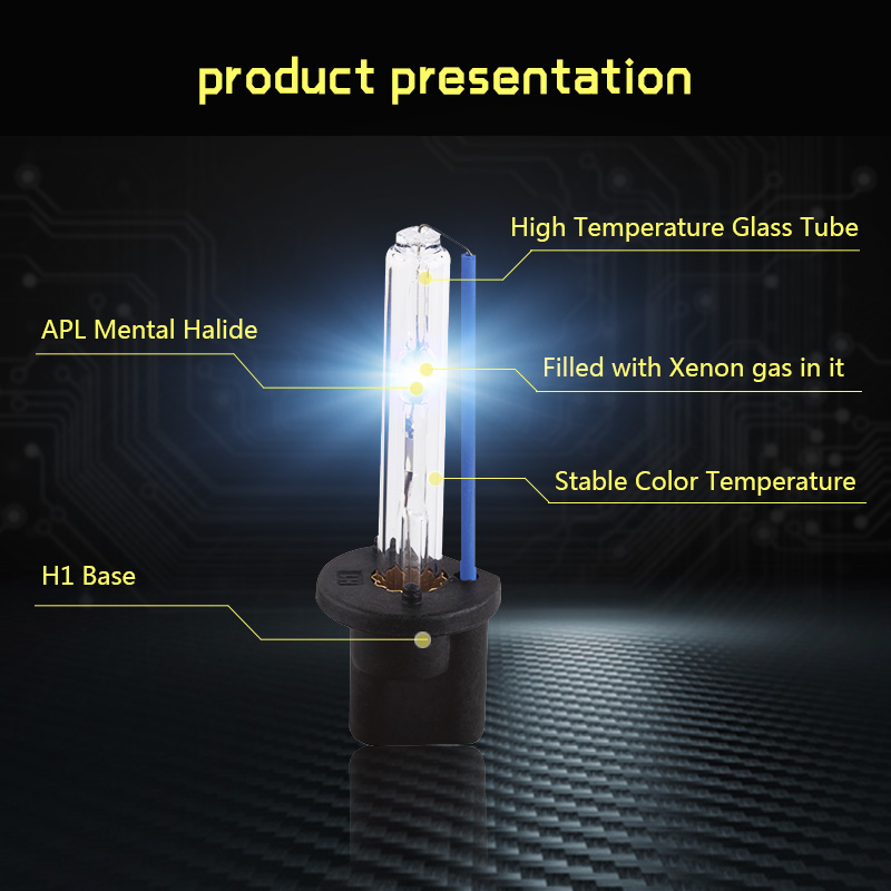 Ampoules au xénon HID H1, blanc pur de remplacement, 3000K-12000K 12V 55W, lampe antibrouillard pour phares de voiture, Source de lumière automobile