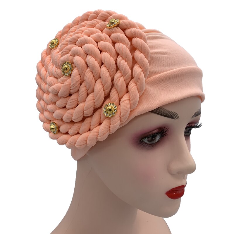 Trendiga flätor turban huva arab wrap huvudduk klar att bära hijab hatt muslimsk huvudbonad kvinna inre hijab turbante mujer
