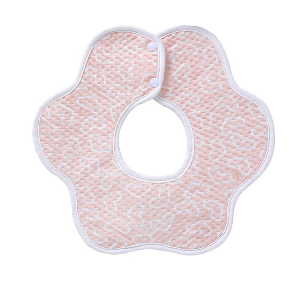 Bonito estilo flor babadores de bebê girando duplo pressão padrão de moda coração estrela babadores meninas meninos colar cachecol: Black