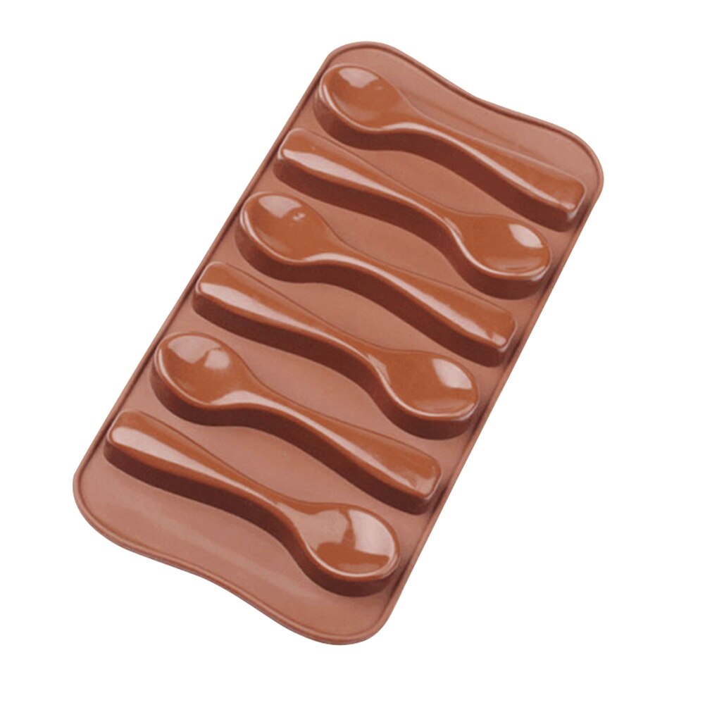 6 Spoon Silicone Mold High Temperature Resistant Ice Mould for Chocolate Candy Baking Cake Decoration HKS99: Default Title