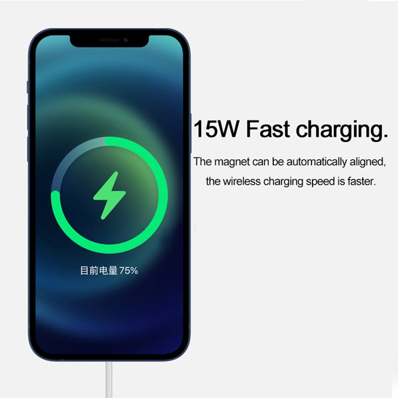 Chargeur magnétique sans fil 15W, coussinet de charge rapide à Induction, pour IPhone 12, 12Pro, 12 ProMax, Samsung, Xiaomi