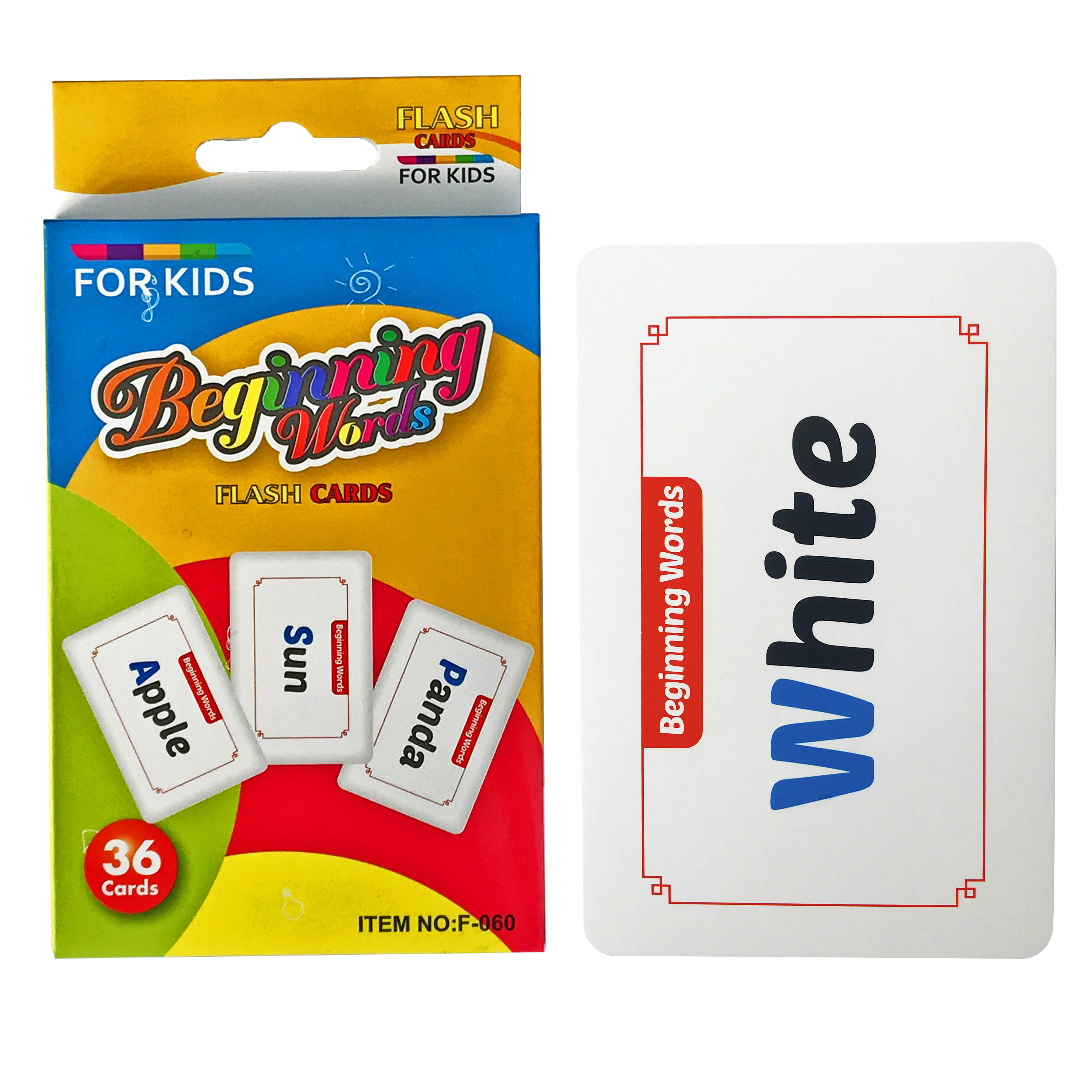 36 blätter Flashcard-basiert Für freundlicher Englisch Spielkarte Lernen Spielzeug Tiere/bilden/Farbe/Erzählen Zeit/Anfang worte: C5 Anfang Wörter