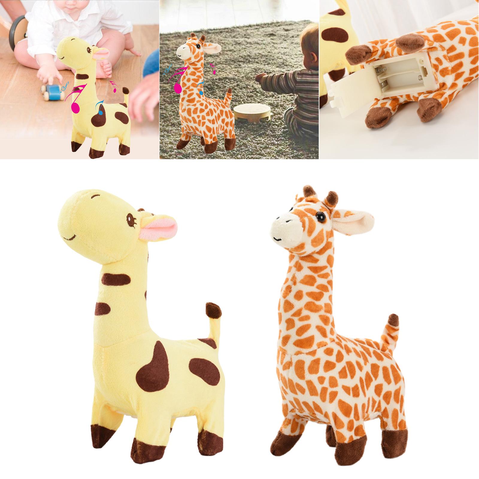 Battery Operated Giraffe Toys, Shaking Tail Soft Plush Electric for Eve Xmas