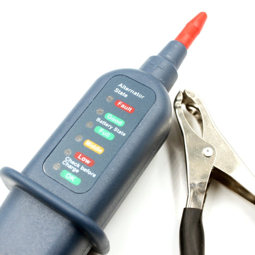 Probador de batería de coche WHDZ VT15C 12V, Analizador de alternador automático Digital antes de la comprobación de carga, herramienta de diagnóstico, voltímetro, 6 luces LED