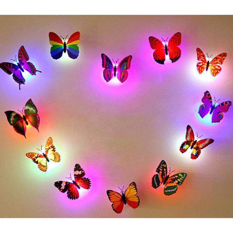 LED luminous butterfly colorful color changing night light toy
