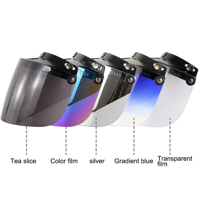 Motorhelm lens vintage uv-bescherming vizier met beugel helm accessoires  hb88