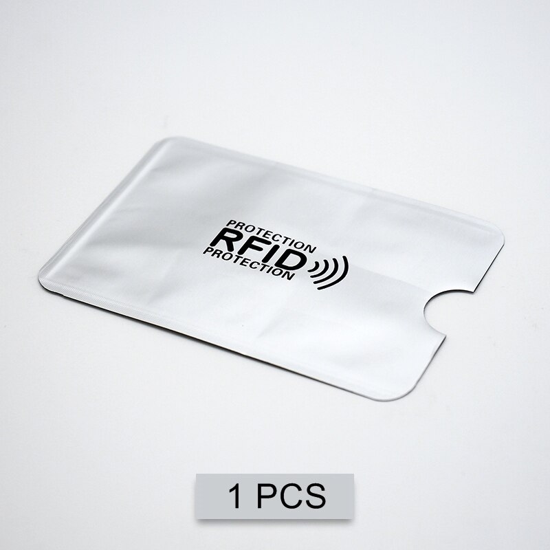 5pcs Anti Rfid Card Holder NFC Blocking Reader Lock ID Bank Card Case Protection Metal Credit Card Holder F052: 1 PCS card holder