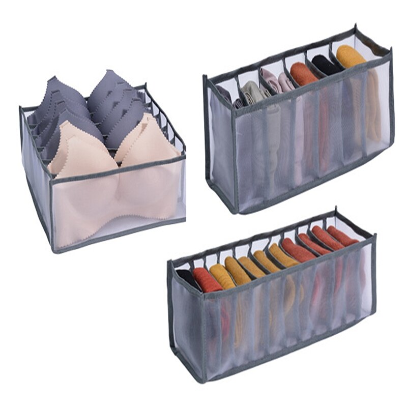 Home Room Storage Divider Dormitory Storage Box Underwear Bra Socks Panties Storage Box Wardrobe Drawer Organizer Cabinet Closet