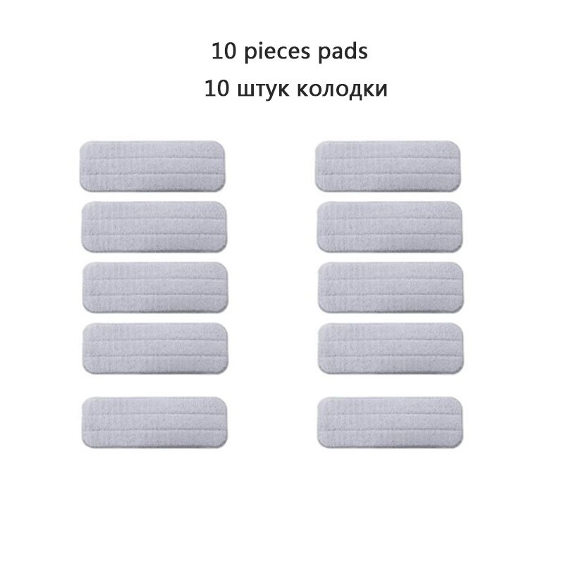 Fregona para escurrir fregona plana fácil de limpiar, gira 360, friega en seco y húmedo, reutilizable para suelos de madera con recambio, cocinas: 10 pads 36x11cm