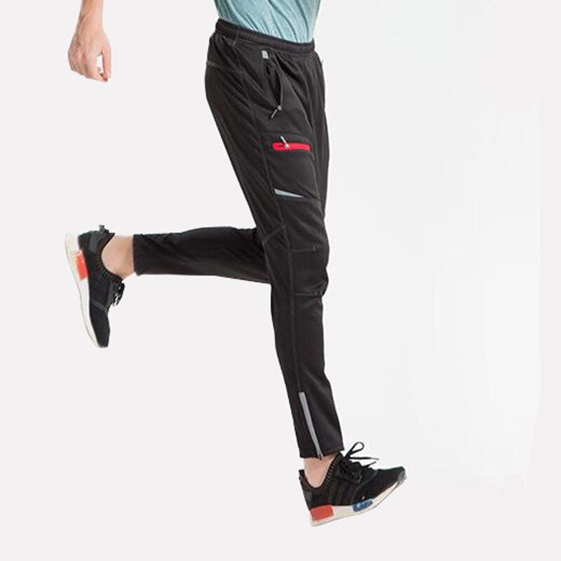 Dicski-Pantalones largos de ciclismo para hombre, pantalón térmico cálido con bolsillos de forro polar, cintura elástica, a prueba de viento, equipamiento para ciclismo de montaña, Invierno
