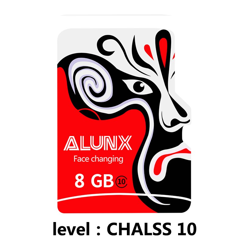 ALUNX micro sd 128gb karta pamięci 32GB 64GB 256GB SDXC SDHC 80M klasy 10-U1 U3 V10 4K Microsd Flash karta TF prezent adapter: CLASS10-8G
