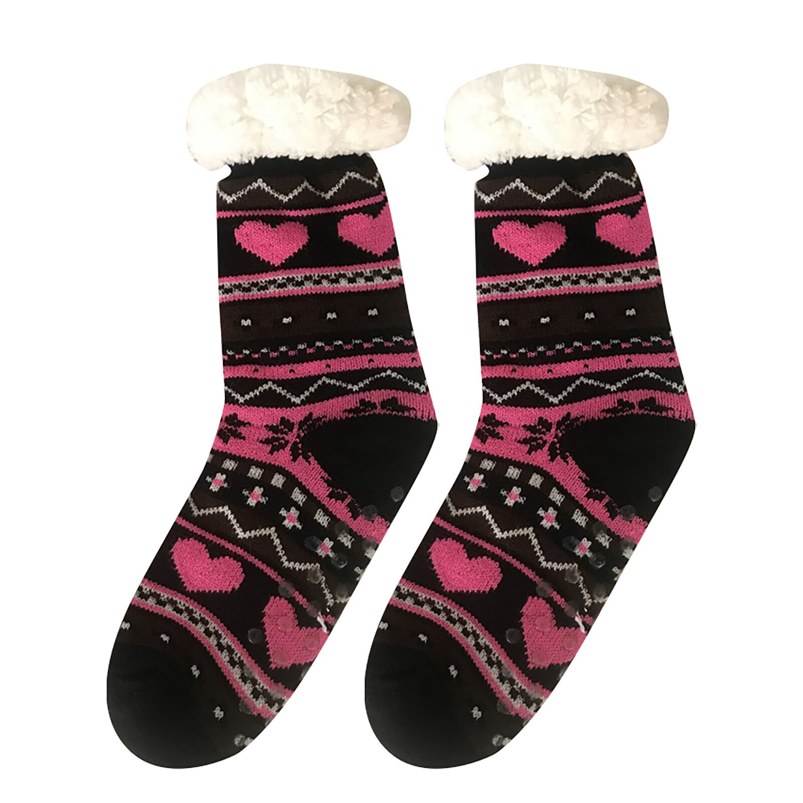 Neue Thermische Fleece Winter Slipper Socken Hirsch Warme Gemütliche Fuzzy Fleece-gefüttert Knie Höhen Winter Socke Für Weihnachten: B