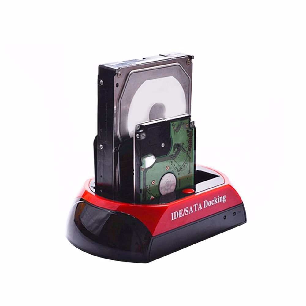 2.5 " 3.5 " ide sata usb 2.0 dock hub dual hdd harde schijf dockingstation basis ondersteuning harde schijf eu us uk au stekker