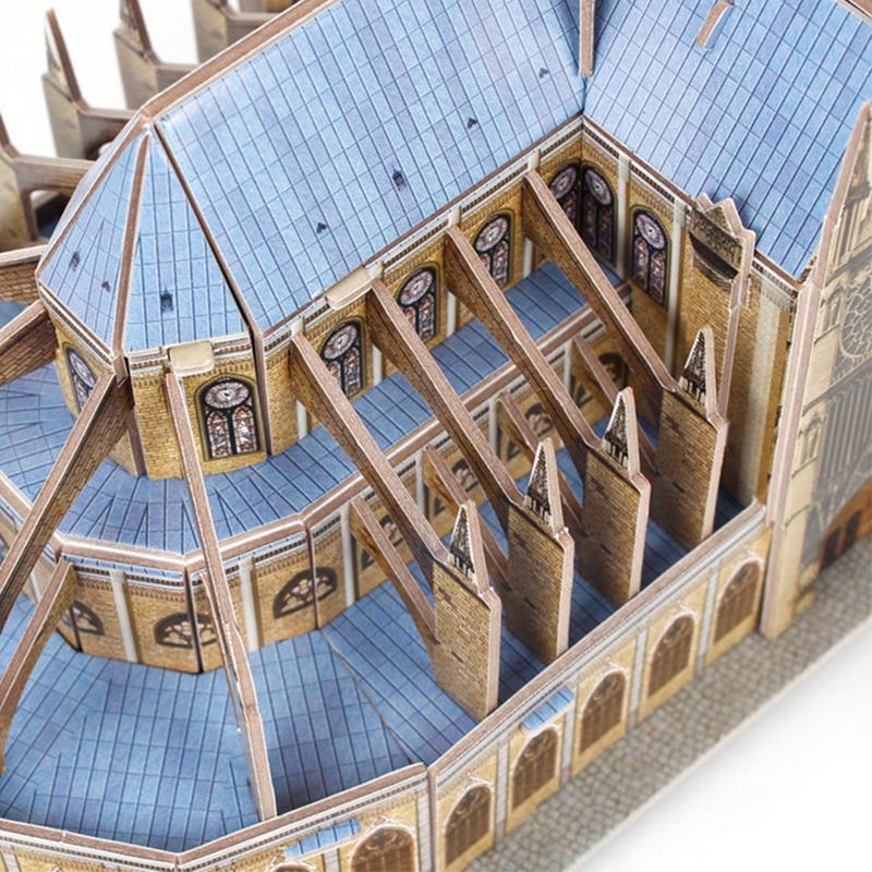 53PCS Famous Building 3D Puzzle Notre Dame 3D Puzzle Toys for Children Adult