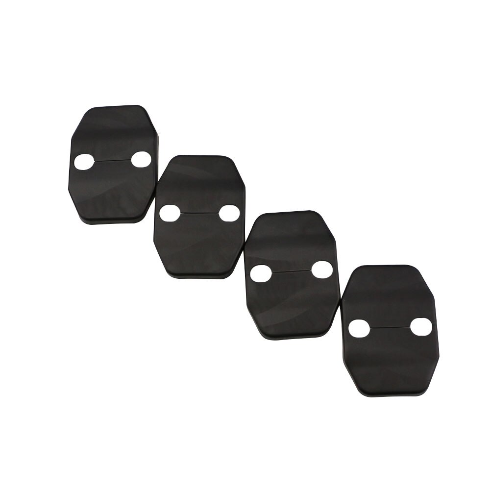 Cubierta de protección para cerradura de puerta de coche, accesorios para cerraduras de puerta Interior, embellecedor, para Jeep Compass 2th, , , ,: ABS black