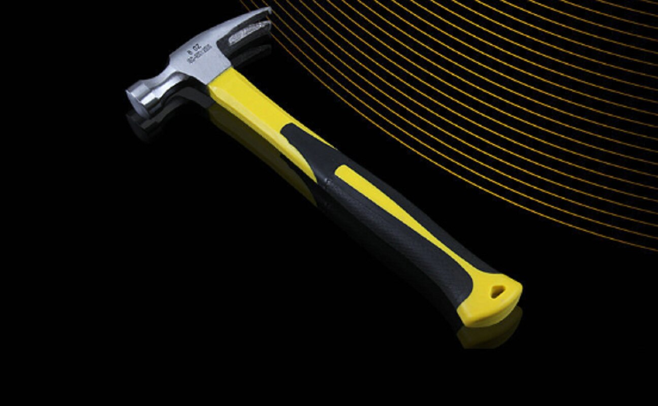 Right Angle Claw Hammer with Plastic Coated Handle Nail Hammer Household Tool