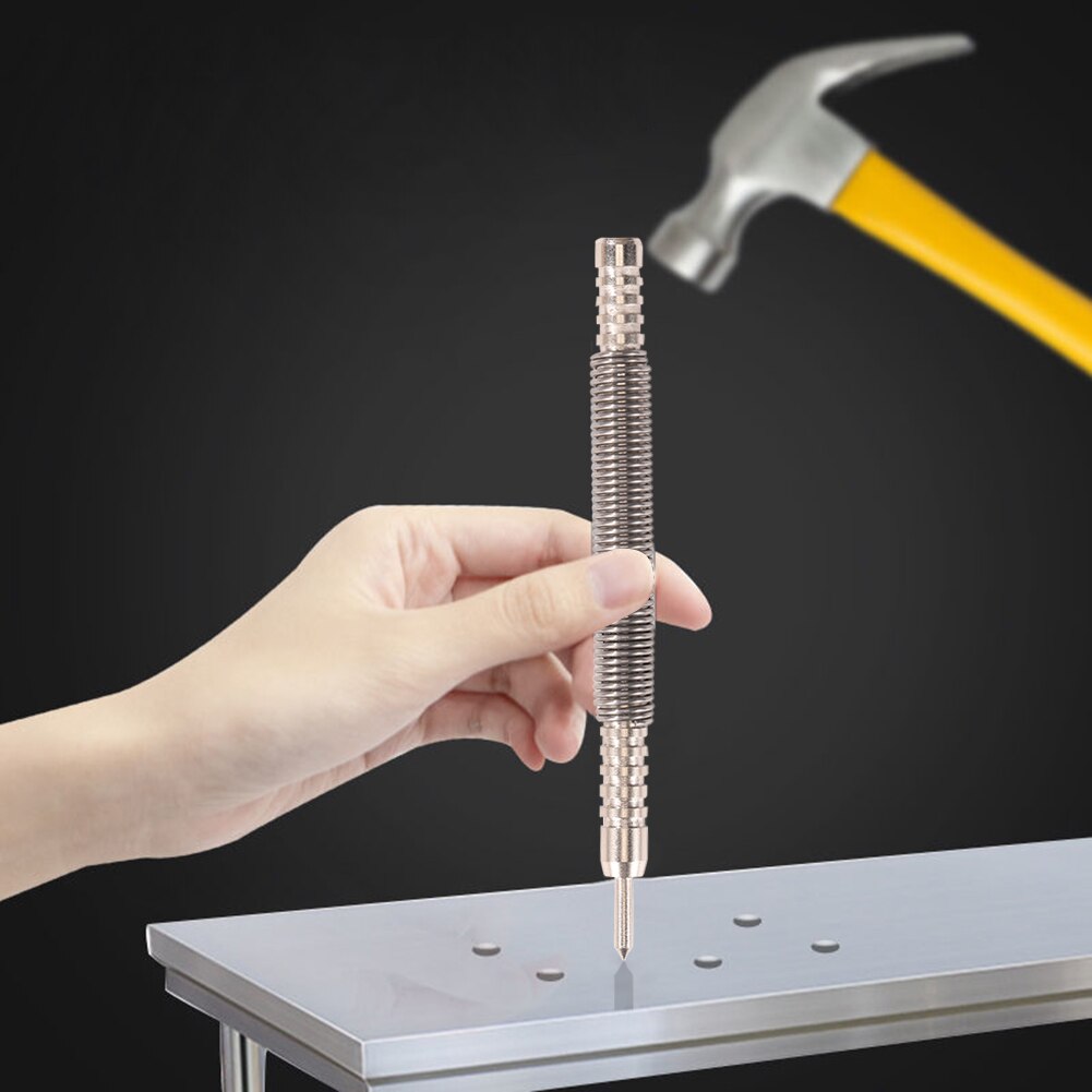 Automatic Centre Punch and General Automatic Center Punch Spring Tool Hammerless Single Ended Spring Loaded Drill Bits Tools