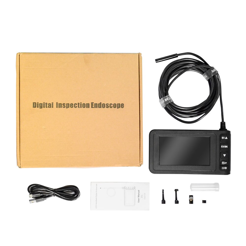 TACKLIFE 8LED Digital Endoscope Camera 1m 3m 5m 10m LCD Black Borescope Hand-held Industrial 4.3 inch 1080P Screen Endoscope