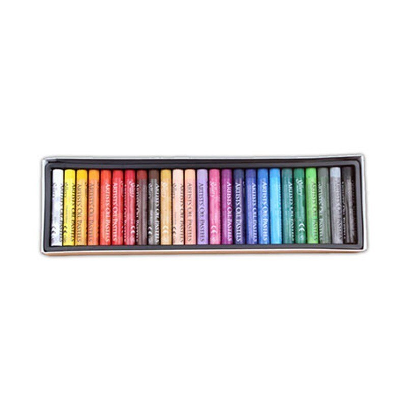 MUNGYO-MOPS Pastel al óleo, 12/25/48 colores, Pastel de aceite de forma redonda para artista estudiante, grafiti, pintura, lápiz de dibujo, crayón suave: 25 Colros
