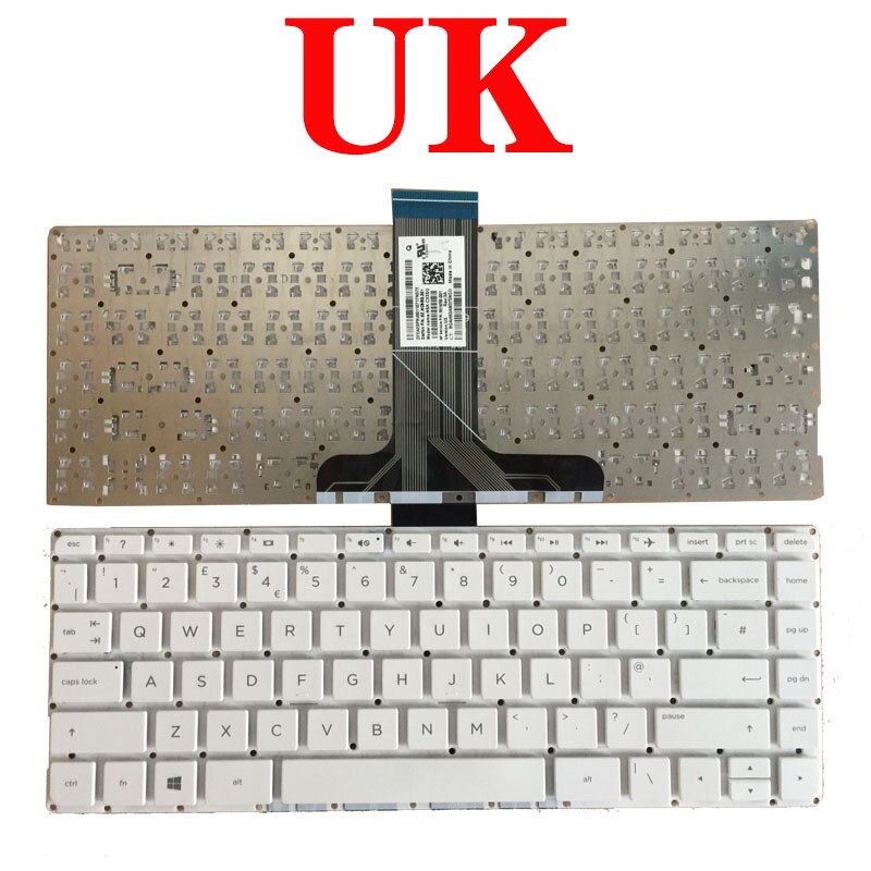 Clavier US/UK/SP/espagnol pour HP 14-CB/14-AX 14-ax000 14-ax100 TPN-Q183 901658-001 NSK-CX3SQ: UK