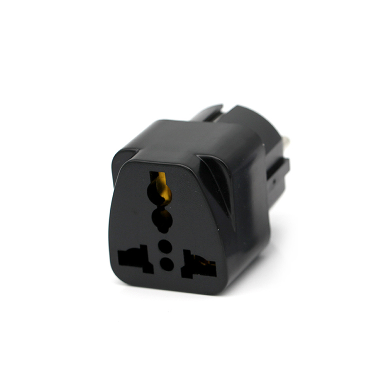Utomlands resa och hem vit svart adapter elkontakt för eu europeisk socket converter passar italien frankrike spanien ryssland mm.