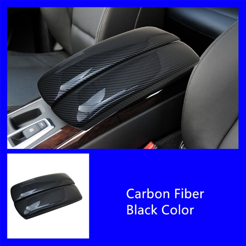 Kulfiber farve bil styling armlæn boks panel ramme dekoration dækning trim til bmw  x5 e70 x6 e71 interiør tilbehør: Default Title