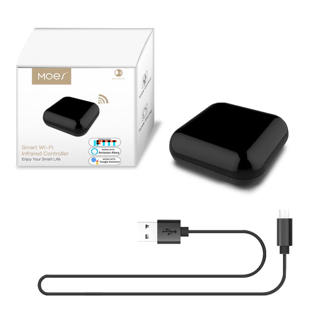 Wifi smart ir trådløs infrarød fjernbetjening tv air condition sat by smart life / tuya app, fungerer med alexa echo google home: Default Title