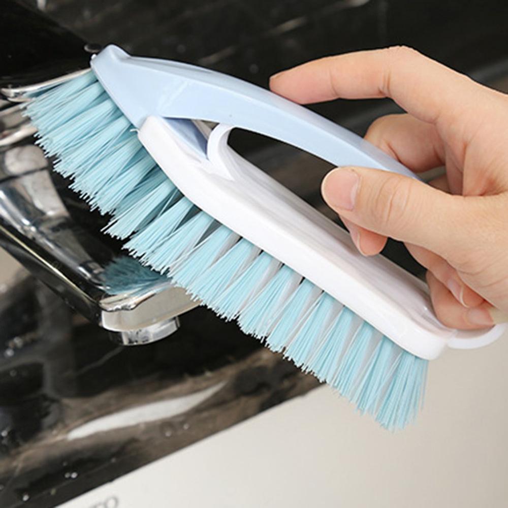 Nyttig blød børstehår plast rengøringsbørste til rengøring af sko tøjbørste rengøring hotelhus rense badeværelse