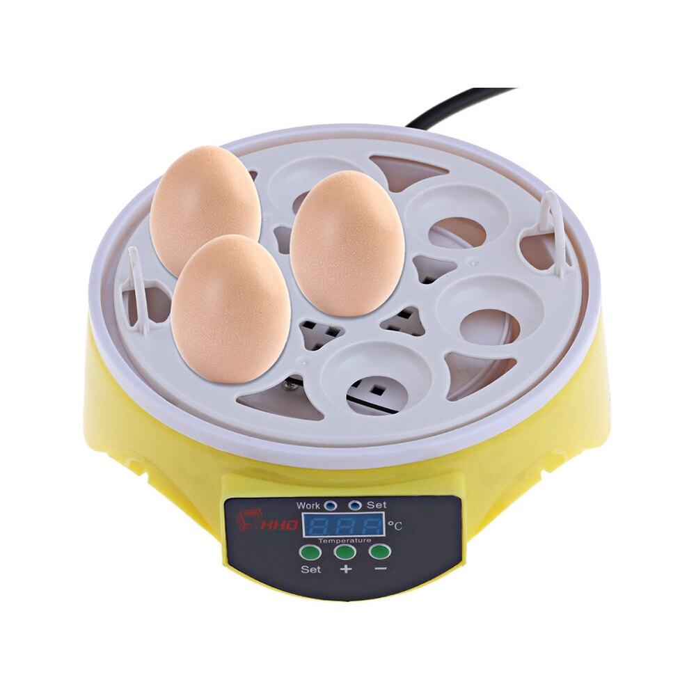 Portable Automatic Temperature Control Egg Tray Incubator Mini Egg Incubator 7PCS Eggs Automatic Poultry Chicken Hatcher Machine