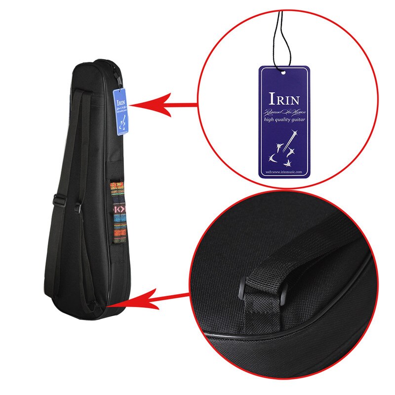 21 tommers bærbar bomulls nylon polstret bassgitar gig bag ukulele koffert boks guitarra deksel ryggsekk med dobbel stropp