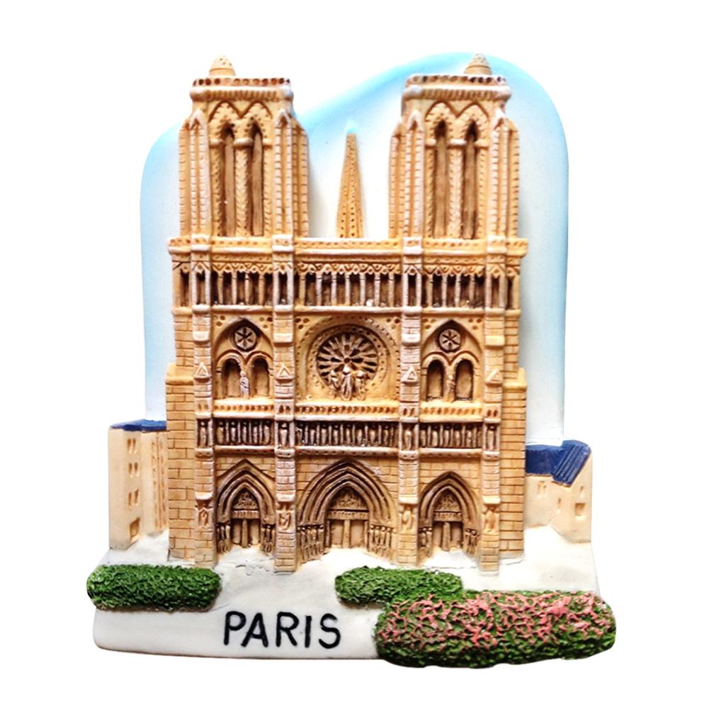 Fridge Magnet Notre Dame De Paris Fridge Sticker Innovative 3D Resin Fridge Magnet Sticker Tourist Souvenir
