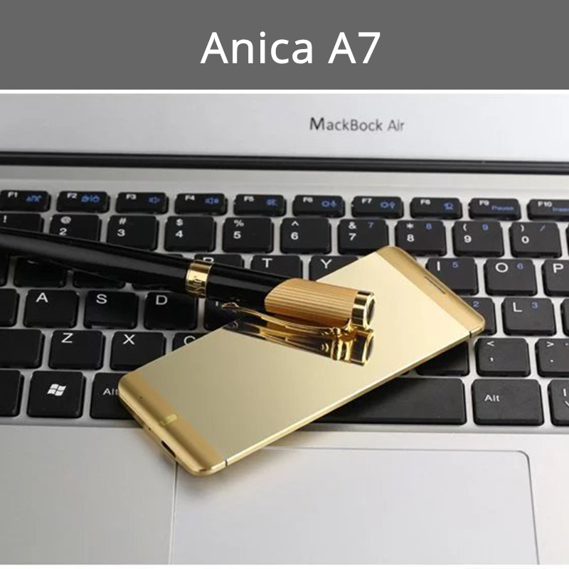 Anica A7 Mobiele Telefoon Met Super Mini Ultradunne Card Luxe Bluetooth Telepone 1.63 "inch Stofdicht Schokbestendig Mobiele Telefoon