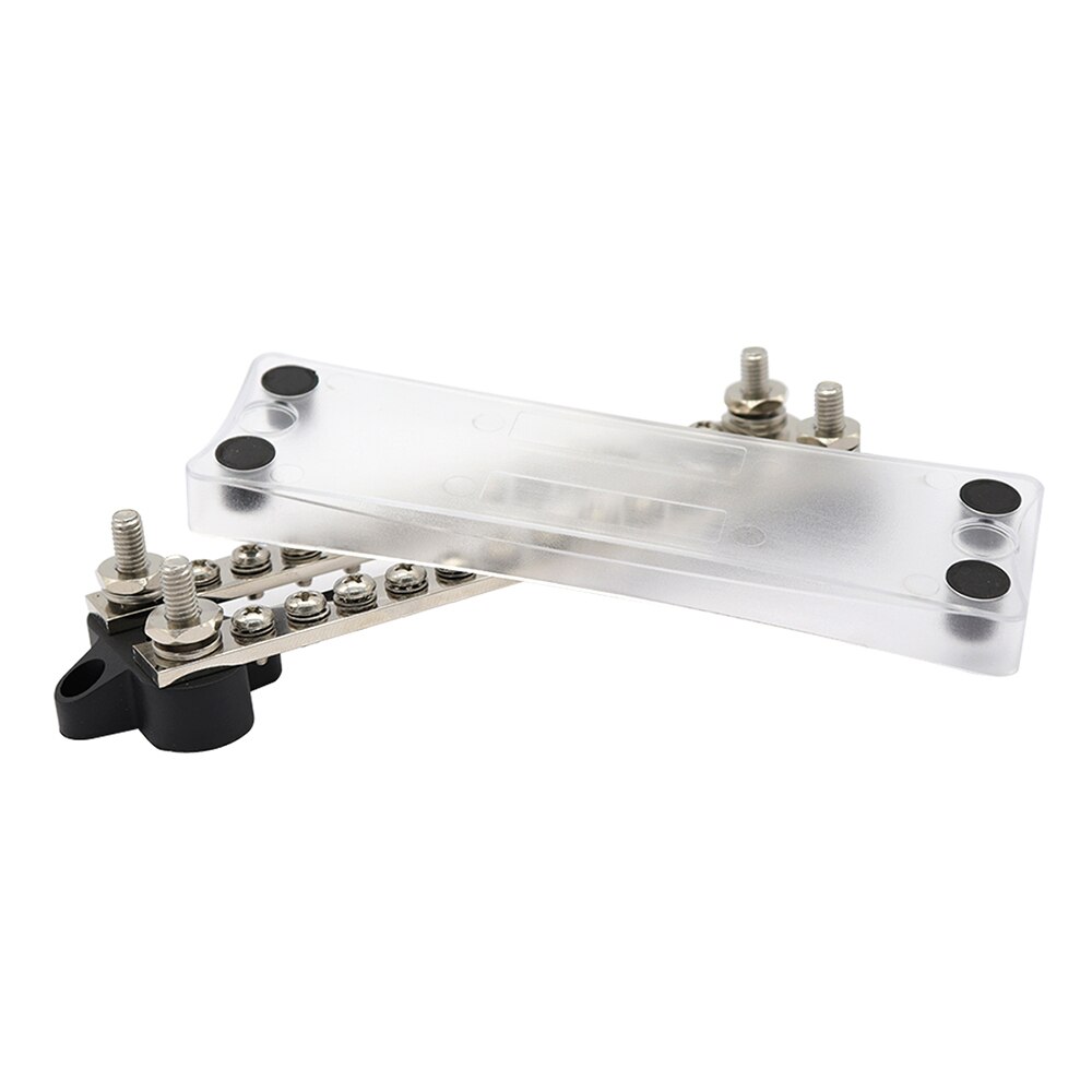 Dual Row Bus Bar Electrical Terminal Block Junction Box Contacts 12V 150A 4 Studs Car Styling High Current Large voltage/current