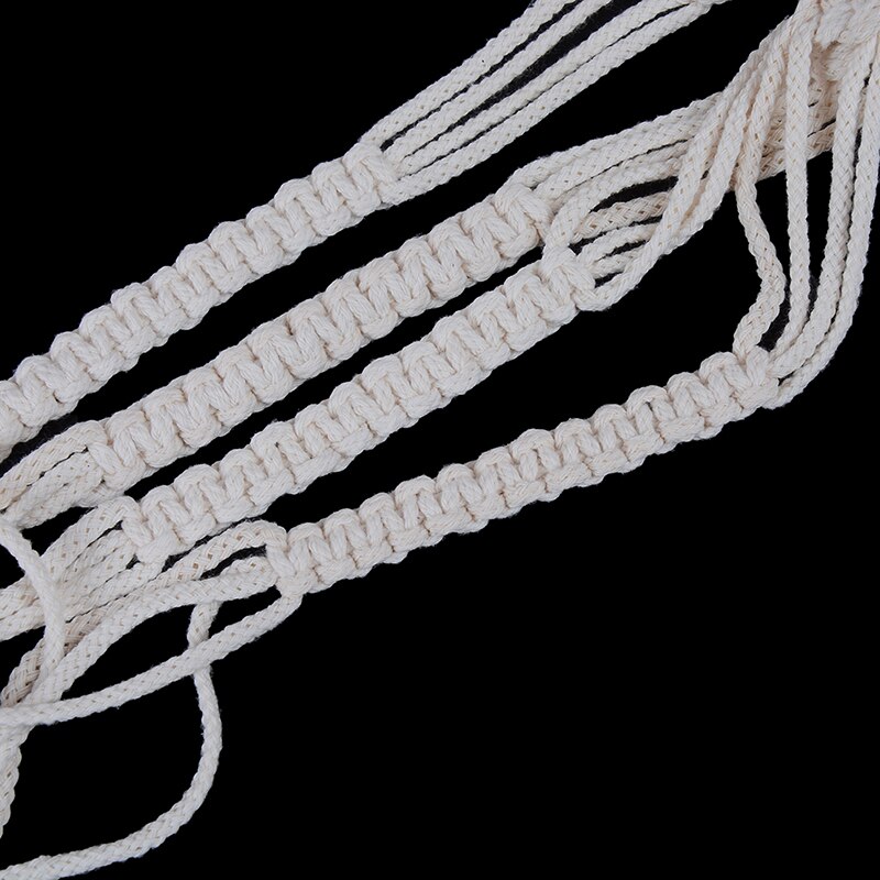 Jute rep flätat hantverk kruka hållare macrame växt hängare hängande planter korg