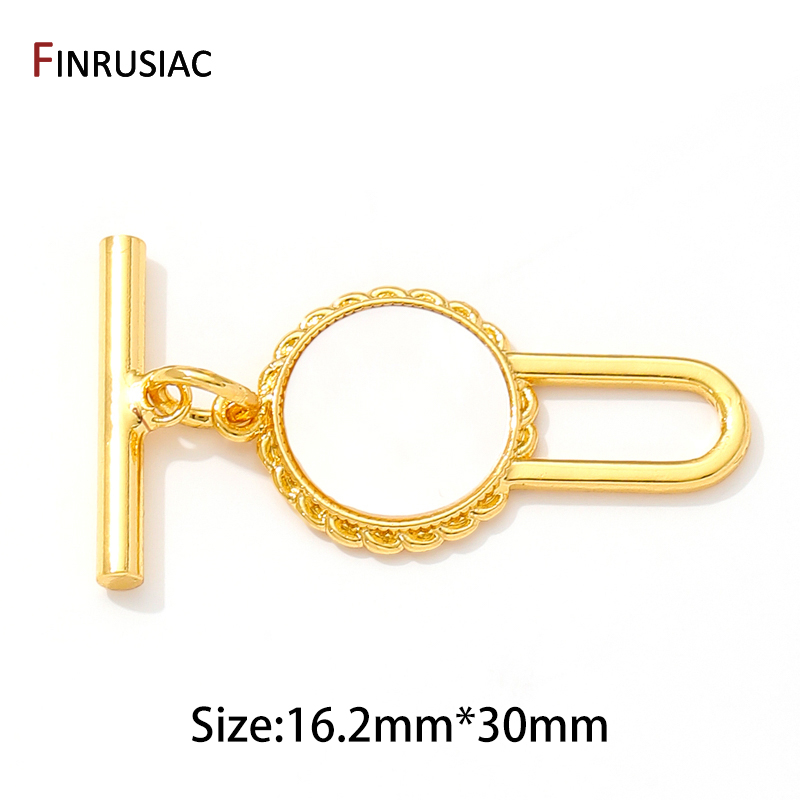 Conector de cierres de palanca OT de carcasa de latón chapado en oro de 14K de varios estilos, cerraduras para joyería, suministros para hacer collares y pulseras DIY: XL / YELLOW