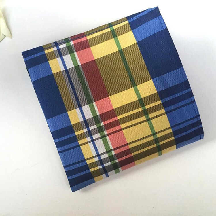 Classy Paisley Plaid Check Mens Silk Handkerchiefs Red Gray Blue Black Yellow Men Wedding Pocket Square: GZ-07