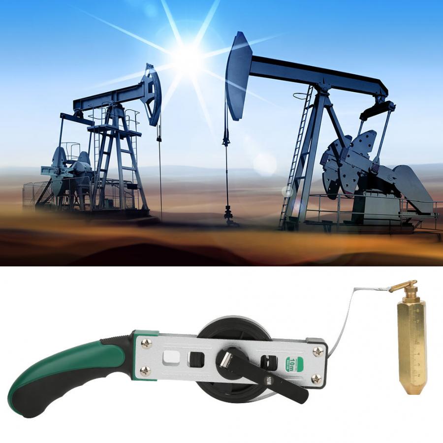 Oil Gauging Tape Oil Sounding Tape Steel 0-20000mm for Fuel Oil Petroleum Brass Plumb Oil Tank Depth Measuring Tape