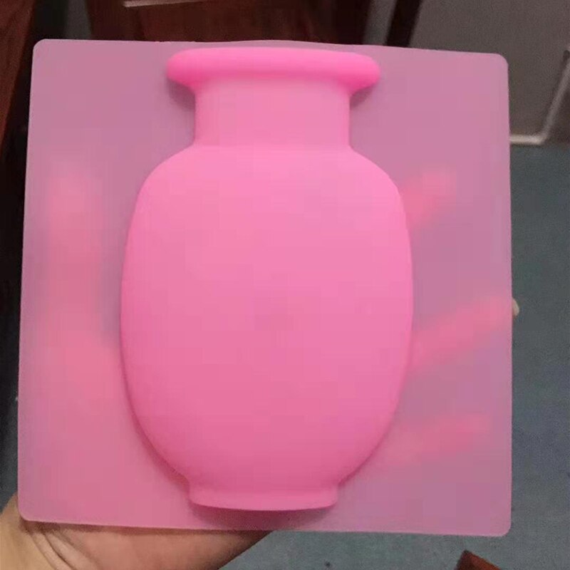 Accesorios para decoraciones de hojas, jarrones, plantas, flores, hecho a mano, cristal mágico, pared exterior, silicona, pegatinas suaves para el cuerpo: Rosa