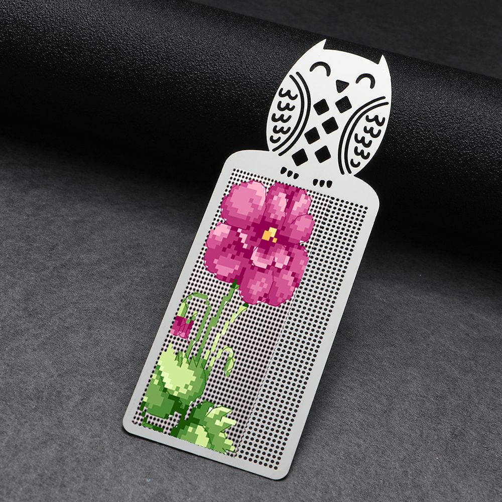 DIY Craft Cross Stitch Bookmark Cute Butterfly Owl Metal Silver Golden Needlework Embroidery Counted Cross-Stitching Kit