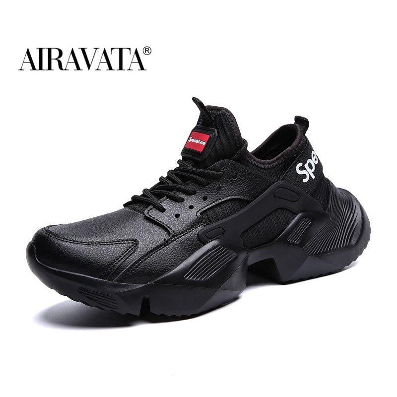 Men Sneakers Walking Shoes Breathable Men Chunky Shoes Trainers Street Style Male Footwear: Black / 40